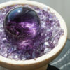 Amethyst Crystal Bowl with Sphere (1) Crystal-Sphere by Stone Blessings