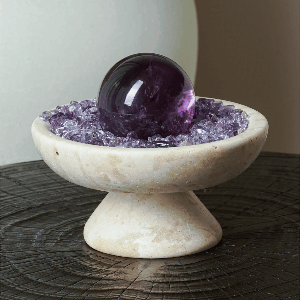 Amethyst Crystal Bowl with Sphere