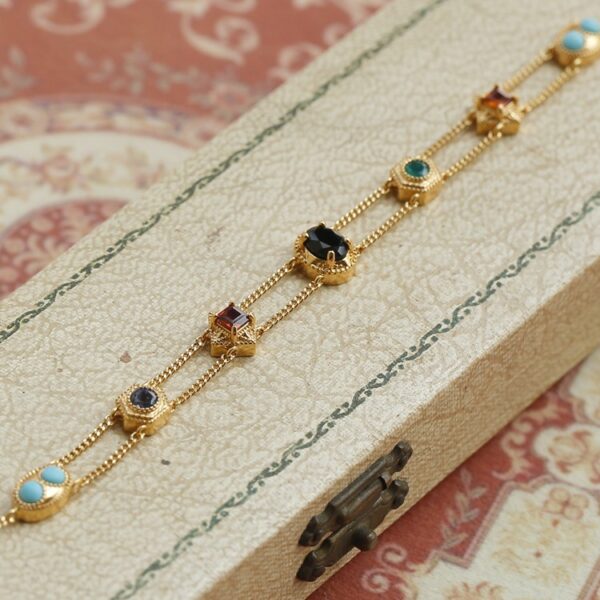 Multi-Gemstone Blessing Bracelet – Turquoise, Tanzanite, Malachite, Black Onyx, Peridot & Amazonite (1) Jewelry by Stone Blessings
