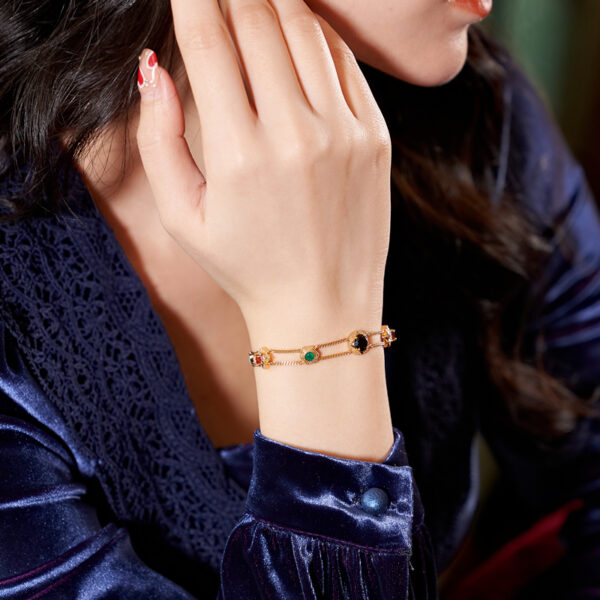 Multi-Gemstone Blessing Bracelet – Turquoise, Tanzanite, Malachite, Black Onyx, Peridot & Amazonite (3) Jewelry by Stone Blessings