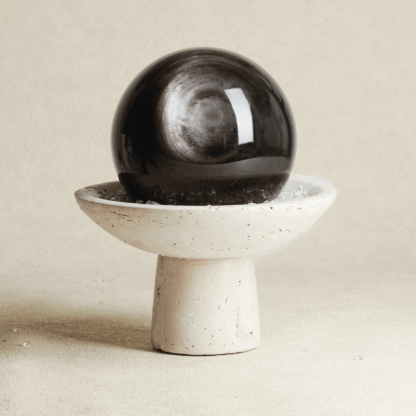 Obsidian Crystal Sphere Crystal-Sphere by Stone Blessings