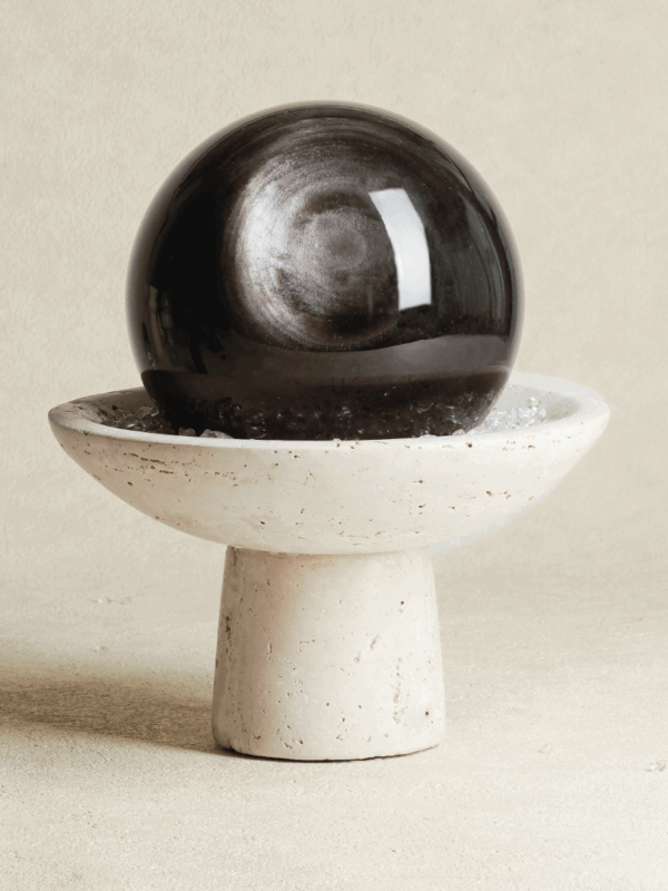 Obsidian Crystal Sphere Crystal-Sphere by Stone Blessings