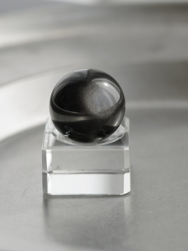 Obsidian Crystal Sphere – Protective Energy Stone (2) Crystal-Sphere by Stone Blessings