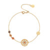 Tanzanite, Citrine & Smoky Quartz Bracelet – Sterling Silver with Gold Plating (5) Jewelry by Stone Blessings