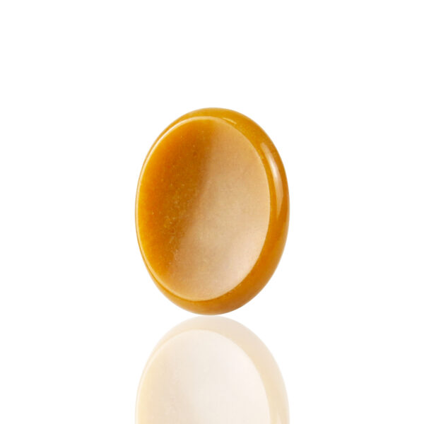Yellow Jade Palm Stone Palm-Stone by Stone Blessings