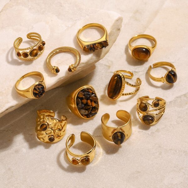 20251030-142341.591-2 Ever Gleam Series: Tiger Eye Gold Ring Collection