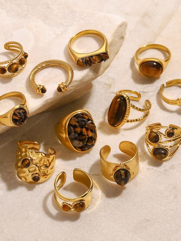 20251030-142341.591-2 Ever Gleam Series: Tiger Eye Gold Ring Collection