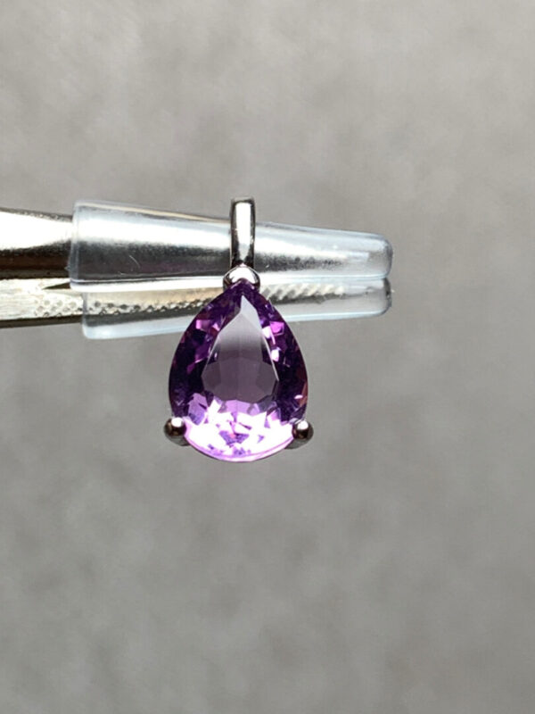 image_天然高品紫水晶水滴吊坠通体s92..._0 Amethyst Drop Pendant – Sterling Silver Tear of Light Charm