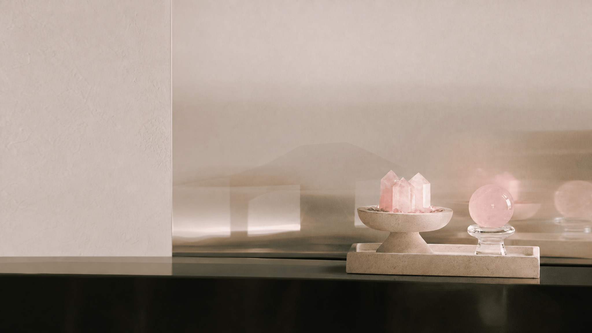 How to Style a Coffee Table with Stone Objects